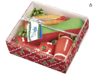 Holiday Hounds 4-Pack Gift Set in Red
